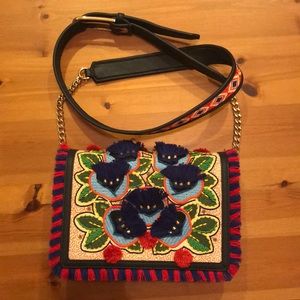 Tory Burch Embroidered Floral Crossbody